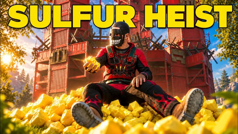 What does the Rust sulfur heist in Schoolwe's video reveal about raiding economics?